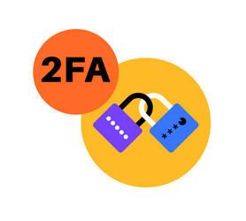 two factor authentication vector image