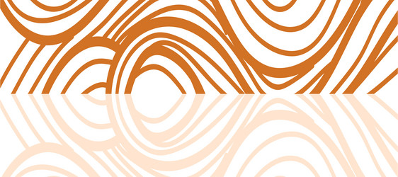 abstract orange ocean waves curves pattern design vector image