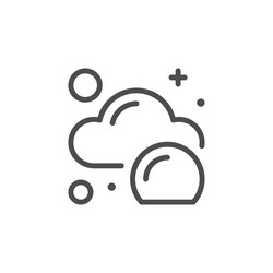 bubbles and foam line outline icon vector image