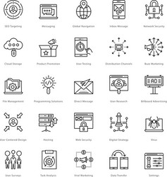 SEO & Web Optimization Icons vector image