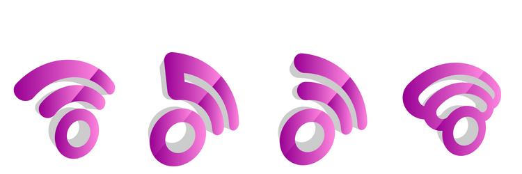 wireless cordless signal internet wifi shape icon vector image