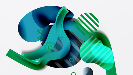 abstract background - lines circles and liquid vector image