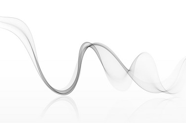 Abstract smooth gray wave curve flow grey vector