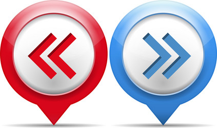 Left and Right Navigation Arrows vector image