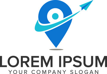 map pointer logo vector image