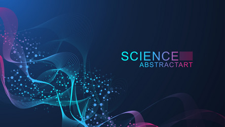 modern abstract molecules structure for science vector image