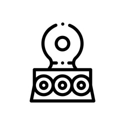 mooring icon thin linear style design isolated vector image