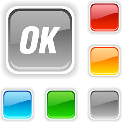 Ok button vector