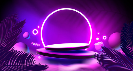 podium cyber star event show stage game vector image