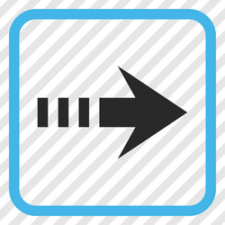 send right icon in a frame vector image