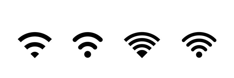 wifi icon set internet symbol network vector image