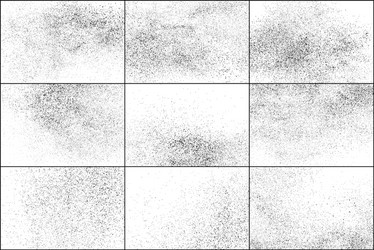dark rough noise particles set elements vector image