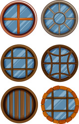 Different design of round window vector