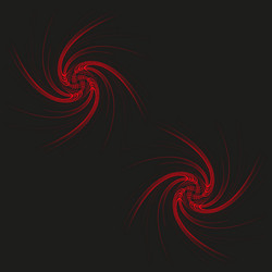 double red swirls twisting motion pattern vector image