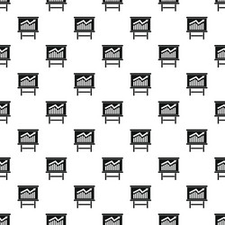 growth graph on the monitor pattern simple style vector image