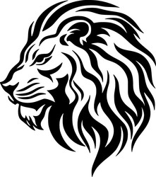 lion - minimalist and flat logo Vector Image