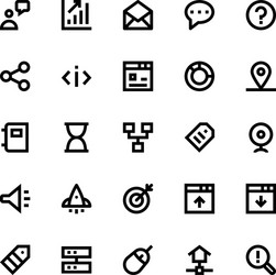 Seo web optimization icons 3 vector