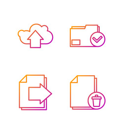 set line delete file document next page arrow vector image