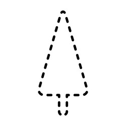 tracing lines dotted tree outline shape vector image