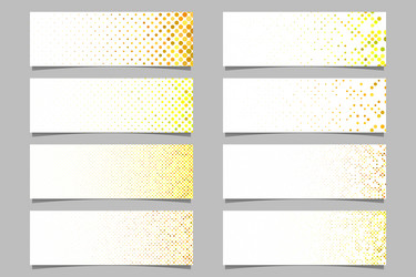 Circle pattern banner background set - modern vector