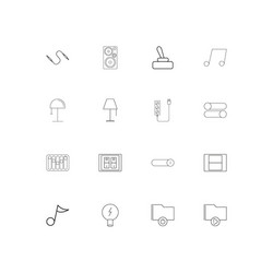 electrical linear thin icons set outlined simple vector image
