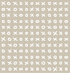funny simple seamless tic-tac-toe pattern vector image