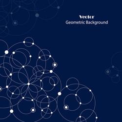 geometric pattern with connected circles and dots vector image