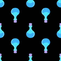 pattern with potion bottle elixir vector image