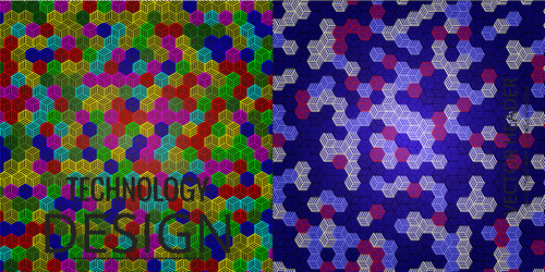 set of geometric pattern abstract background vector image