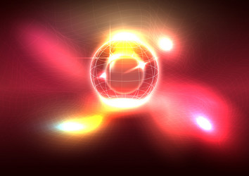 abstract glowing sphere background structure vector image