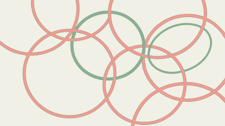 abstract overlapping circles pattern warm vector image