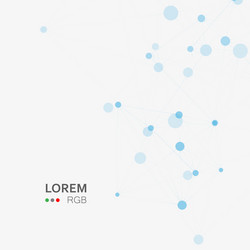 abstract science background with connecting dots vector image