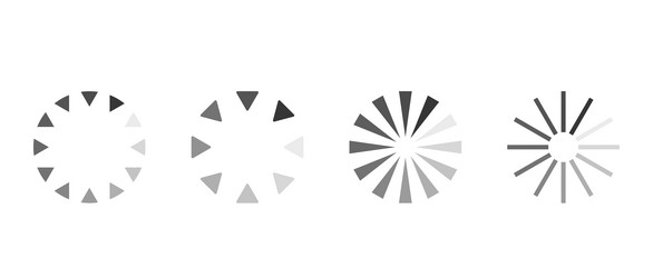 Circle icons symbolizing digital processes vector