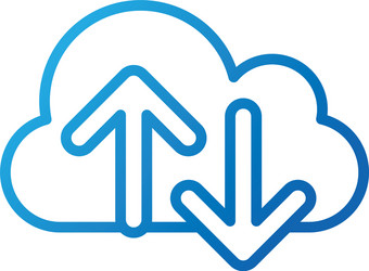 cloud computing uupload and download storage file vector image