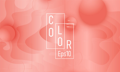 coral color background fluid shapes pattern vector image