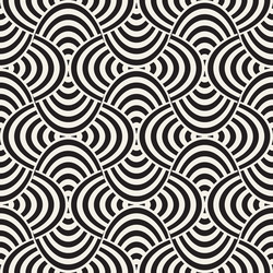 geometric seamless pattern with curved vector image