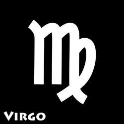 Logo zodiac sign virgo vector