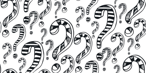 seamless pattern with different question marks vector image