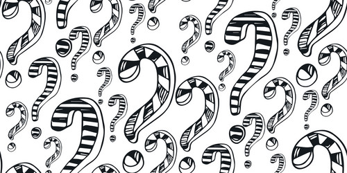 Seamless pattern with different question marks vector