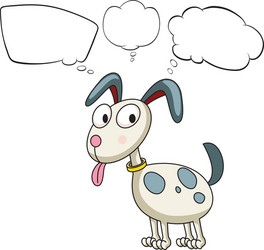a puppy with empty callouts vector image