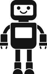 bot robot icon simple style vector image