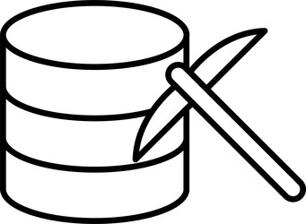 data mining line icon design vector image