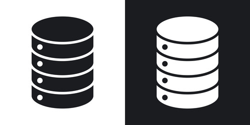 database icon set vector image