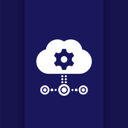 edge computing technologies icon with cloud vector image