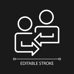 Feedback Loop Icon - White vector image