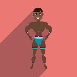 flat web icon with long shadow dancer man vector image