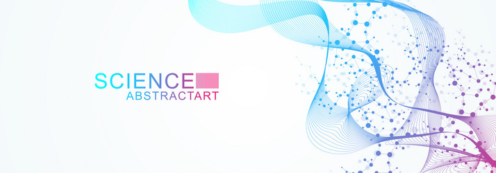 modern abstract molecules structure for science vector image