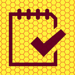 notepad paper documents flat modern web button vector image