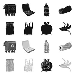 refuse and junk icon set vector image