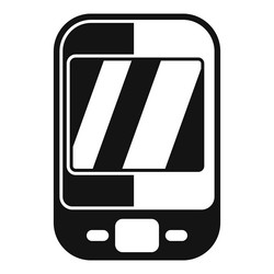 smartphone showing loading status bar icon vector image